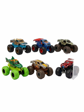 Hot Wheels Assorted Monster Truck Toy Set - Multi-Coloured Superman Spider-Man